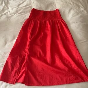 Wild Fable Vibrant Red A-Line Skirt with Slit